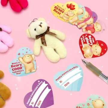 Valentine's Day Gift Cards with Mini Bears 28 Packs