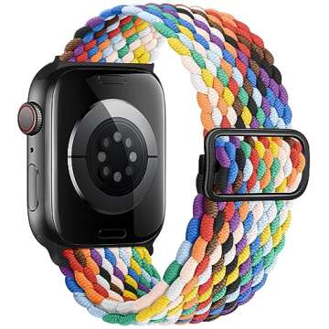 Qimela Stretchy Solo Loop Compatible with Apple Watch Band 49mm 46mm 45mm 44mm 42mm 41mm 40m 38mm fo...