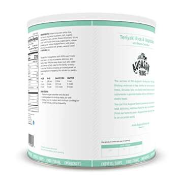 Augason Farms Teriyaki Rice and Vegetables with Freeze-Dried Beef, 38 oz
