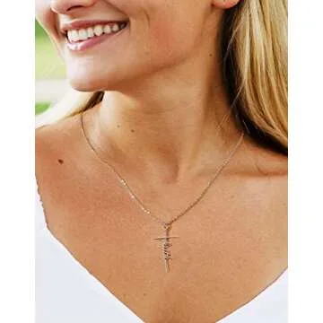 Lcherry Mother Gifts from Daughter - Cross Necklace for Mom, Mother' s Day Birthday Gifts