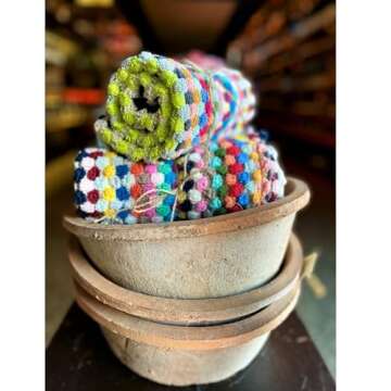 Citizens of the Beach Gummo Rainbow Double Sided Turkish Cotton Pom Pom Kitchen Towels Collection - Boho Bohemian (1)