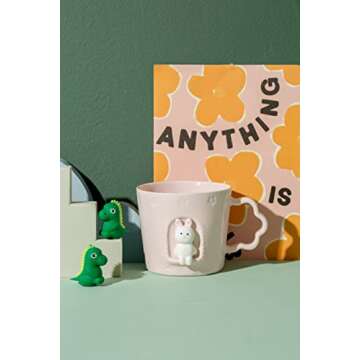 Cute 3D Rabbit Ceramic Mug for Gifts & Everyday Use