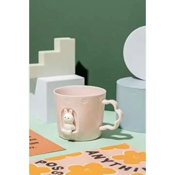 Cute 3D Rabbit Ceramic Mug for Gifts & Everyday Use