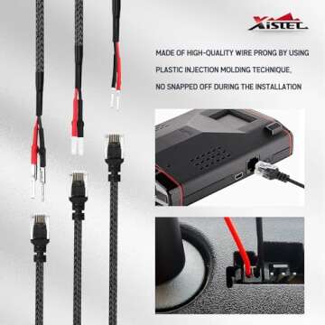Xislet 16.5" Radar Detector Hardwire Power Cord Mirror Wire Plug Tap Compatible with Escort Valentin...