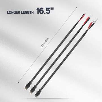 Xislet 16.5" Radar Detector Power Cord with Inline Fuse