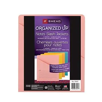 Smead Organized Up Notes Slash File Jacket - Assorted Colors