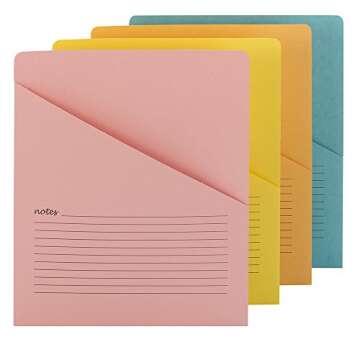 Smead Organized Up Notes Slash File Jacket, Letter Size, Assorted Colors, 12 per Pack (75427)