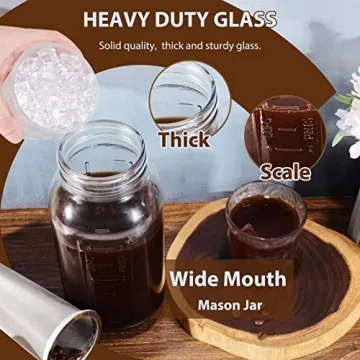 Cold Brew Coffee Maker, 64 Oz Glass Pitcher for Iced Beverages