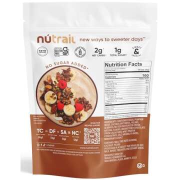 NuTrail Nut Granola Cereal, Cacao, No Sugar Added, Keto, Low Carb, Gluten Free, Grain Free, Healthy ...