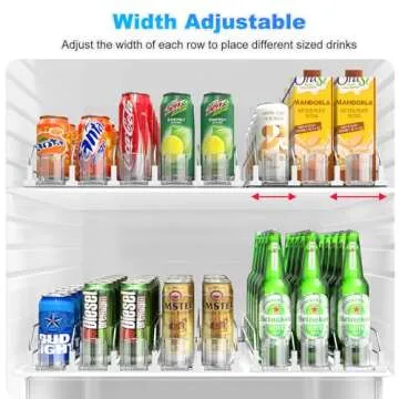 Gotvspt Adjustable Drink Organizer for Fridge Dispenser