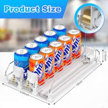 Gotvspt Adjustable Drink Organizer for Fridge Dispenser