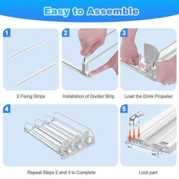 Gotvspt Adjustable Drink Organizer for Fridge Dispenser