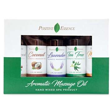 Massage Oil for Massage Therapy – Relaxing Massage Oil Kit, Pure Essential Oils for Skin Care, Joj...