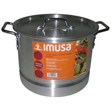 IMUSA USA Aluminum Tamale and Steamer Steamer Po 12-Quart, Silver
