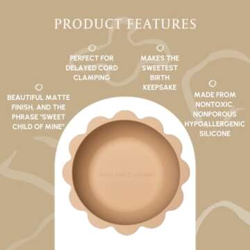 Earthside Birth Pools Placenta Bowl for Delayed Cord Clamping - Pregnancy Keepsake - Natural Birth M...