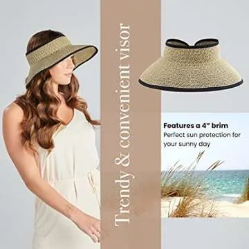 Stylish San Diego Ultrabraid Large Brim Visor for Women