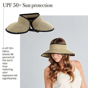 Stylish San Diego Ultrabraid Large Brim Visor for Women