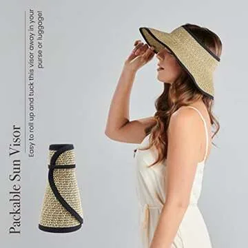 Stylish San Diego Ultrabraid Large Brim Visor for Women