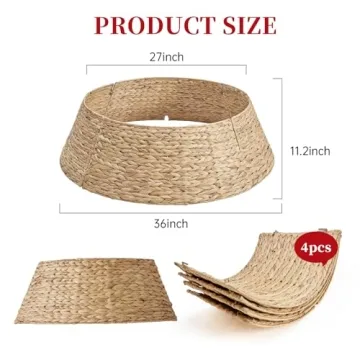 Sweetcrispy 36inch Christmas Tree Collar for 9ft Trees