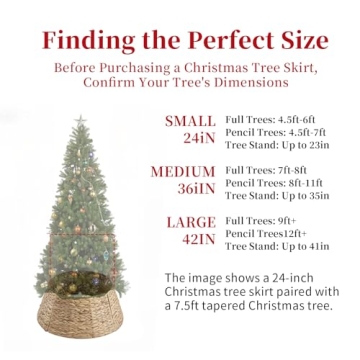 Sweetcrispy 36inch Christmas Tree Collar for 9ft Trees