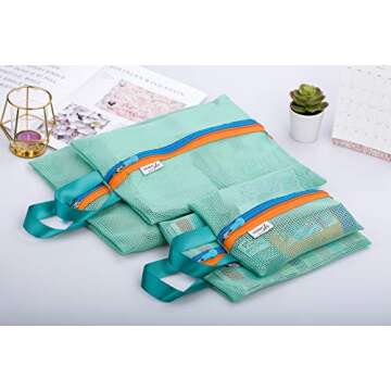 Lazyaunti Travel Storage Bags Set of 4 Zipper Packing Pouches