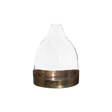 Elegant Glass Cloche with Copper Tray for Stylish Displays