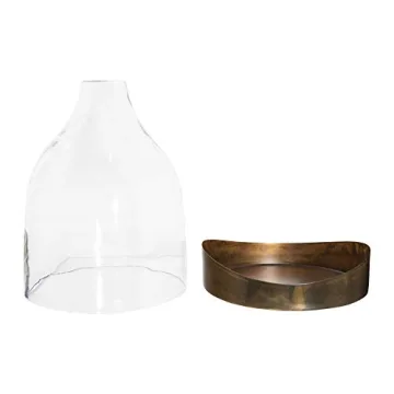 Creative Co-Op Decorative Glass Cloche with Tray