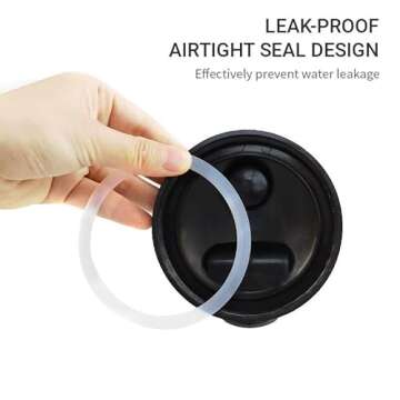 2 Pack Wide Mouth Flip Cap Mason Jar Lids for Mason Jars - Airtight Sealing, Leak-Proof Design, and Convenient Pouring Spout (Jars Sold Separately) (Gray)