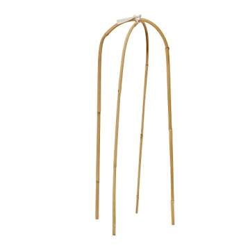 10 Pack, Handmade 24 in. Bamboo U Trellis Hoop Stakes for Garden, 2ft Bamboo U Shaped Trellis for Potted Plants Climbing
