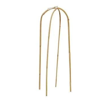 10 Pack, Handmade 24 in. Bamboo U Trellis Hoop Stakes for Garden, 2ft Bamboo U Shaped Trellis for Potted Plants Climbing