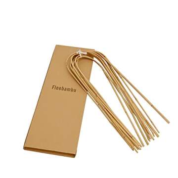 10 Pack, Handmade 24 in. Bamboo U Trellis Hoop Stakes for Garden, 2ft Bamboo U Shaped Trellis for Potted Plants Climbing