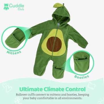 Fleece Baby Bunting Bodysuit – Infant One Piece Kids Hooded Romper Outerwear Toddler Jacket