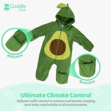 Fleece Baby Bunting Bodysuit – Infant One Piece Kids Hooded Romper Outerwear Toddler Jacket