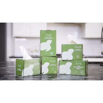 Compostable 13 Gallon Kitchen Garbage Bags - Eco-Friendly