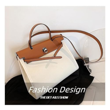 Women's Tote Bag Universal Shoulder Handbag with Fashionable Design and Large Capacity (Black White)