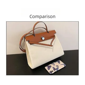 Women's Tote Bag Universal Shoulder Handbag with Fashionable Design and Large Capacity (Black White)