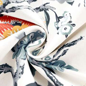 DriftAway Ada Floral Thermal Tie Up Curtains - Elegant & Versatile