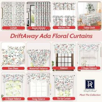 DriftAway Ada Floral Thermal Tie Up Curtains - Elegant & Versatile