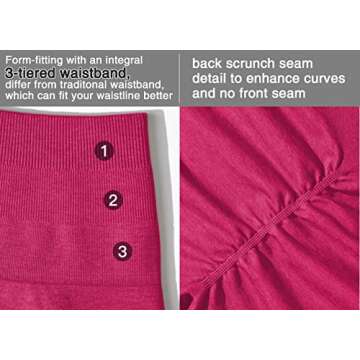 YEOREO Women Intensify Athletic Shorts Seamless Scrunch Workout Shorts High Waisted Active Gym Yoga Shorts Pink M