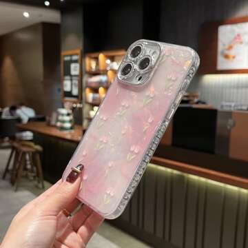 Cute Tulip Bling Case for iPhone 15 Pro Max