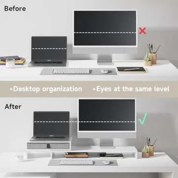 Fenge Computer Monitor Riser for 2-3 Monitors Adjustable Stand