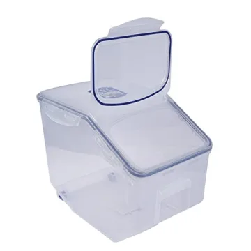 LOCK & LOCK Easy Essentials Food Lids (Flip-Top) / Pantry Storage, BPA Free, Top-50.7 Cup-for Rice, Clear