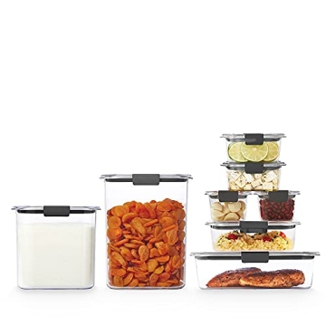 Rubbermaid Brilliance Airtight Food Storage Containers Set - BPA Free, Dishwasher Safe