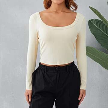 KMBANGI Low Cut Crop Shirt for Women - Stylish & Chic