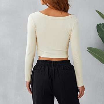 KMBANGI Low Cut Crop Shirt for Women - Stylish & Chic