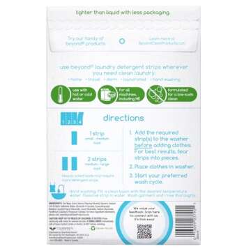 Beyond Laundry Detergent Strips [32 Strips] – Eco-Friendly & Hypoallergenic