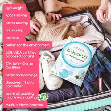 Beyond Laundry Detergent Strips 32 Eco-Friendly Hypoallergenic