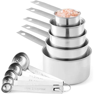 Quality Stainless Steel Measuring Cups and Spoons Set
