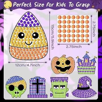 Qyeahkj Halloween Suncatcher Kits for Creative Kids