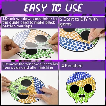 Qyeahkj Halloween Suncatcher Kits for Creative Kids